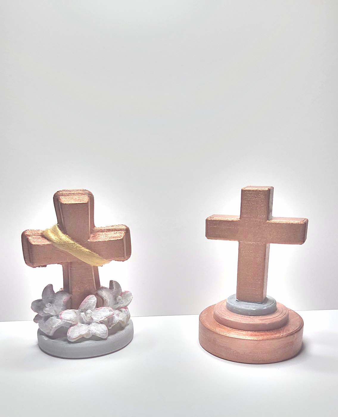 The Strong Cross, painted copper