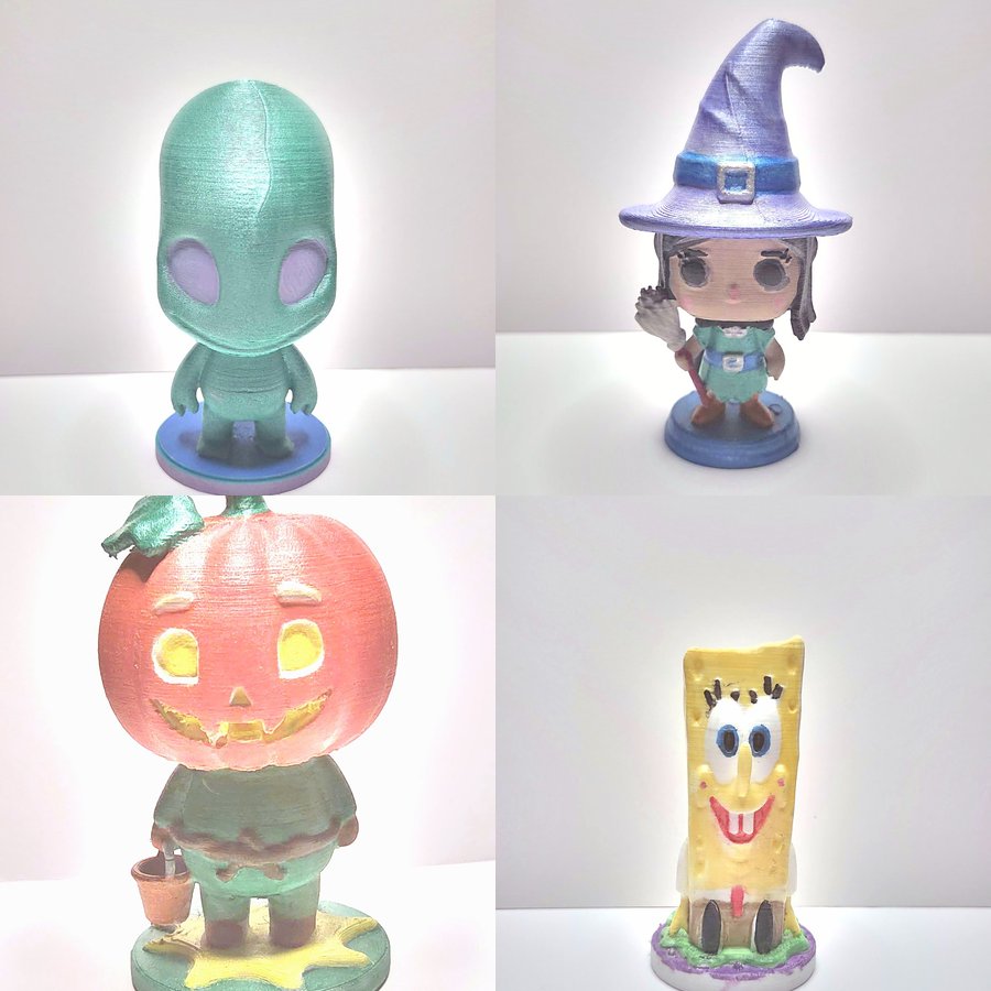 A Pop Gallery of painted figures